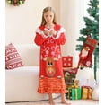 thumbnail image 3 of Aideaone Girl Christmas Nightgowns Lace Print Sleepwear Lightweight Nightdress Soft Princess Pajamas Dress Red 4-12 Years, 3 of 8