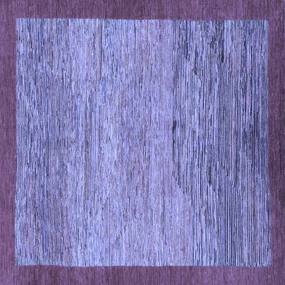 Ahgly Company Indoor Square Abstract Blue Modern Area Rugs, 3' Square