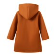 thumbnail image 3 of GiLiling Kids Toddler Boys and Girls Single Breasted Pea Coat Wool Blend Trench Coat Long Sleeve Mid Length Hooded Overcoat ﻿ (Brown, 12-18 Months), 3 of 4