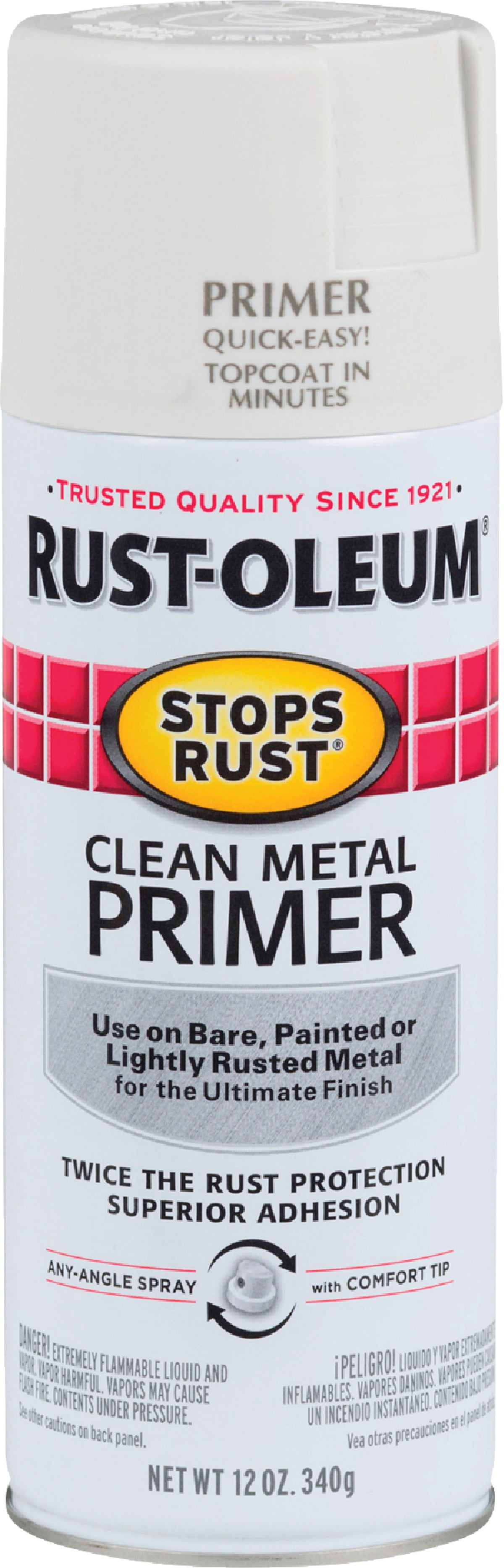RustOleum RustOleum Stops Rust White Clean Metal Spray Primer 12 Oz