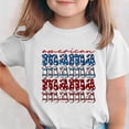 thumbnail image 2 of Zpanxa T-Shirts d'Été pour Filles Imprimé de la Fête de l'Indépendance Col Rond Manches Courtes Haut Polyester Spandex 10-11 Ans, 2 of 6