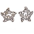 thumbnail image 2 of 10 Pc Flower Shape Links Unfinished Natural Poplar Wood Filigree Joiners Links Wood Shapes Link Charms Jewelry Pendant Charms for DIY Dangle Earrings Bracelets Jewelry Making Findings, 2 of 2