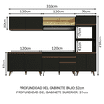 thumbnail image 3 of Madesa Gabinete de Cocina Integral Completa 310 cm Reims Negro 02, 3 of 10