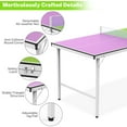 thumbnail image 6 of Outdoor Ping Pong Table, SEGMART 5FT Mid-Size Table Tennis Game Set, Indoor Outdoor Portable Table Tennis Game with Net, 2 Table Tennis Paddles and 3 Balls, 6 of 9