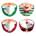 thumbnail image 2 of VONKY Christmas Themed Dust Mask Breathable Polyester Printing Face Mask with Elastic Ear Rope Type 1, 2 of 8