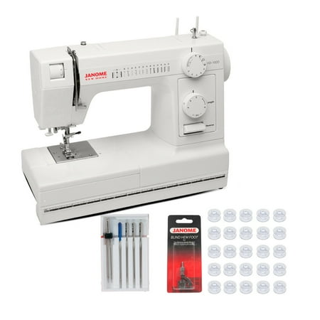 Janome HD1000 Heavy-Duty Sewing Machine with 14 Built-In Stitches Bundle with Accesories