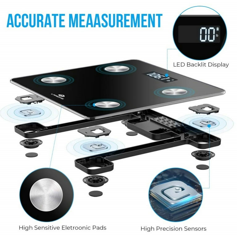 INEVIFIT Body-Analyzer Scale, Highly Accurate Digital Bathroom Body  Composition Analyzer, Measures Weight, Body Fat, Water