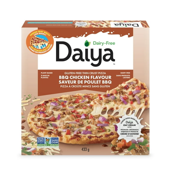 Daiya Dairy Free Gluten Free BBQ Chicken Flavoured Pizza, Vegan (Frozen), 433g