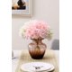 thumbnail image 5 of Flores artificiales de seda blanca, cabezas de hortensias de color blanco marfil para decoración., 5 of 6
