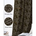 thumbnail image 6 of Brown Golden Floral Blackout Curtains for Bedroom 45 Inch Length 2 Panels Set, Modern Abstract Art Spring Flowers Thermal Insulated Energy Saving Window Treatment Curtains Blackout Drapes 52"x45", 6 of 8