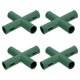 thumbnail image 1 of Uxcell 4 Pcs 19mm Conectores de Marco de Invernadero, Accesorio de Tubería Plana de 4 Vías para Enrejado de Uvas/Cobertizo de Sombra/Estacas de Jardinería [Verde], 1 of 1