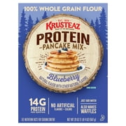Krusteaz Protein Blueberry Pancake and Waffle Mix, 14g Protein Per Serving, 20 oz Box