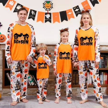 

Family Pajamas Matching Sets Halloween Pumpkin Sleepwear for Baby Adults and Kids Holiday PJS Set