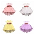 thumbnail image 6 of GYRATEDREAM Toddler Girls Princess Dress Lace Floral Print Dress Crew Neck Tutu Tulle Skirt Summer Dresses for 18M, 6 of 6