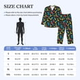 thumbnail image 4 of Fuzoiu Colorful Pineapple Print Men's Long-Sleeved Pajama,Lounge Button Down Nightwear,Mens Notch Collar Pajama Set -Medium, 4 of 7