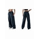 thumbnail image 3 of Pantalones Rectos con Estampado de Leopardo A Cuadros para Mujer, Cintura Elástica, Estilo Y2K, con Bolsillos. Cuadrícula Azul y Verde XXXL, 3 of 8
