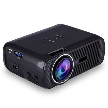 Multimedia Smartphone - 1000 Lumens HD 3D LED Projector Home Cinema Theater, Multimedia Video Projector Support 1080P VGA AV for TV Laptop Game Smartphone with HDMI Cable