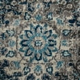 thumbnail image 3 of Luxee Designs Montana 2x3 Area Rug, Durable Low - Pile Medallion Pattern Indoor Rugs for Living Room, Bedroom, Kitchen, Office, High Traffic Area - Teal, 3 of 10