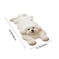 thumbnail image 3 of Homellea White Fluffy Dog Shaped Area Rug, 15.75 x 23.62 Inch Plush Look Animal Floor Mat for Bedroom, Living Room, Bedside, Entryway, Bathroom, Apartment and Home Decor, 3 of 9