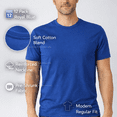 thumbnail image 3 of SOCKS'NBULK Mens Cotton Crew Neck Short Sleeve T-Shirts Royal Blue Color Bulk Pack Value Deal (12, Medium), 3 of 7