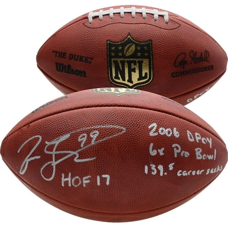 Jason Taylor Miami Dolphins Autographed Duke Pro Football with Multiple Inscriptions - Limited Edition of 17 - Fanatics Authentic Certified