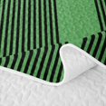 thumbnail image 5 of Castle Fairy Vintage Thin Vertical Stripe Twin Quilt Set 2 Pieces,Bohemian Wide Band Twin Coverlet Set,Black Moss,1 Bedspread and 1 Pillowcase, 5 of 7