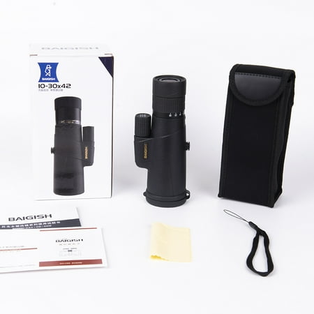 BAIGISH powerful Zoom Monocular 10-30x42 HD Professional Binoculars Military Water Proof Telescope for Hunting and Camping (Standard)