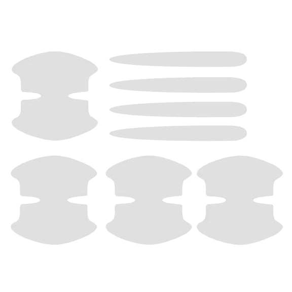 8PCS Clear Door Handle Protector Transparent Film PVC Material Scratch Resistant Guard Universal For Car Door Protection