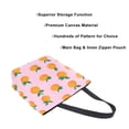 thumbnail image 3 of FORMRS Womens Canvas Tote Bag with Zipper Inner Pocket Shoulder Handbag, Cartoon Oranges, 3 of 7