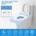 thumbnail image 3 of Cobertores Desechables para Asiento de Inodoro JinluCare Paquete de 55 XL, 3 of 7