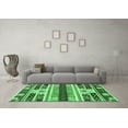 thumbnail image 3 of Ahgly Company Indoor Square Abstract Emerald Green Modern Area Rugs, 6' Square, 3 of 4