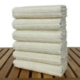 thumbnail image 2 of Luxury Hotel & Spa Towel Turkish Cotton Washcloths - Beige - Striped - Set of 6, 2 of 4