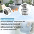 thumbnail image 3 of ZHAOCHENG Paquete de 8 cartuchos de filtro de repuesto de alta calidad para piscina inflable Mspa, jacuzzi, 3 of 3