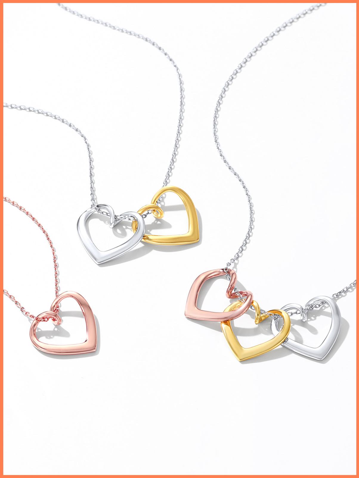 925 Sterling Silver Plated Heart Locket Necklace - 18" Snake Chain - Love Theme Pendant #256