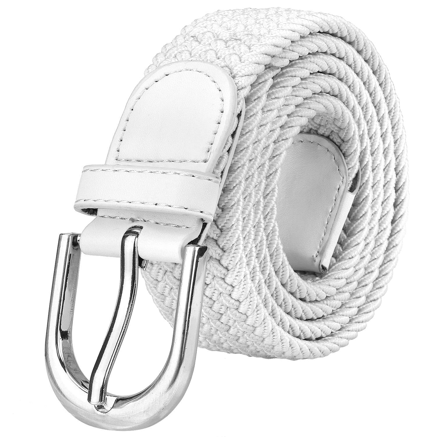 Falari Men Women Canvas Elastic Fabric Woven Stretch Braided Belt