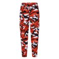 thumbnail image 5 of Wyobmus Men's Camo Cargo Pants Relaxed Fit Twill Pants Casual Elastic Waist Ankle Biding Tactical Pants Lounge Trousers C-Red, 5 of 6