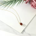 thumbnail image 4 of Gem Stone King 14K Yellow Gold Red Garnet Solitaire Pendant Necklace for Women | 2.80 Cttw | Gemstone January Birthstone | Oval 10X8MM | with 18 inch Silver Chain, 4 of 4