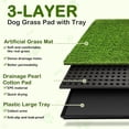 thumbnail image 2 of Dog Grass Pad with Tray, 23''X17'' Small Artificial Turf Grass Potty, Reusable Puppy Pee Pads for Dogs, Portable Dog Litter Box for Indoor/Outdoor Potty Training Toilet, 2 of 7