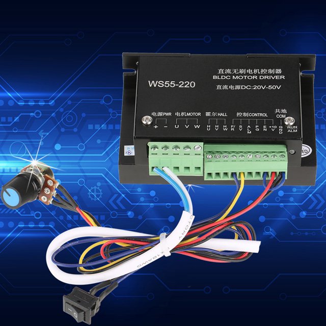 Motor Driver Controller, WS55-220 DC 48V 500W 20000RPM DC Motor Driver, Exhaust Fan For Electric Power Tools