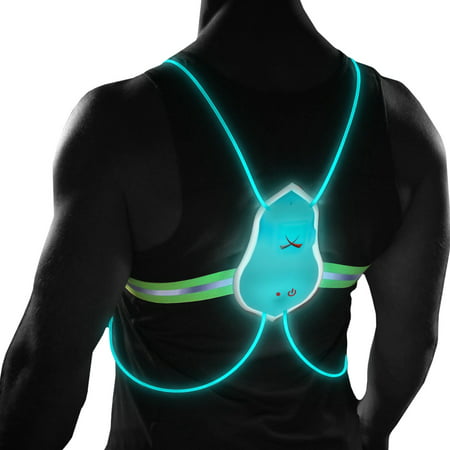 Noxgear Tracer360 Multicolored Illuminated Reflective Visibility Running (Best Reflective Running Vest)