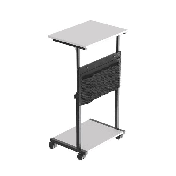 UPGO C-Shaped Adjustable End Table, 25"-30" Height, Small Couch Side Table with Storage for Living Room & Bedroom