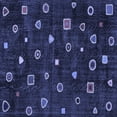 thumbnail image 1 of Ahgly Company Machine Washable Indoor Square Abstract Blue Contemporary Area Rugs, 3' Square, 1 of 4