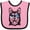 Pink and Black, variant on Inktastic Siberian Husky Sketch Portrait with Sunglasses Boys or Girls Baby Bib