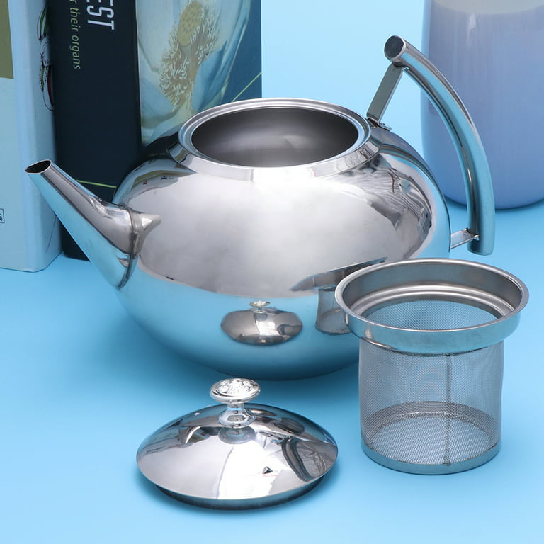 Tea Pot Kettle Coffee Metal Water Stainless Home Quart Server Teapot  Blooming Stovetop Safe Steel Strainer Kungfu