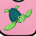 thumbnail image 4 of Inktastic Sea Turtle with swirls Boys or Girls Baby Bib, 4 of 4
