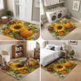 thumbnail image 5 of Area Rugs 3'x5', Sunflower Oil Painting Carpet Runner Indoor Outdoor Rugs Home Decor Aesthetic, Farmhouse Thanksgiving Fall Botanical Non Slip Mats Washable Accent Rug for Living Room Bedroom, 5 of 8