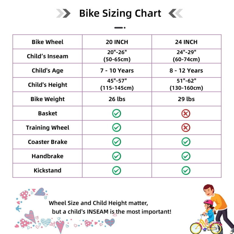 JOYSTAR 24 inch Girls Bike for 8-12 Years Old, Kids Bike with