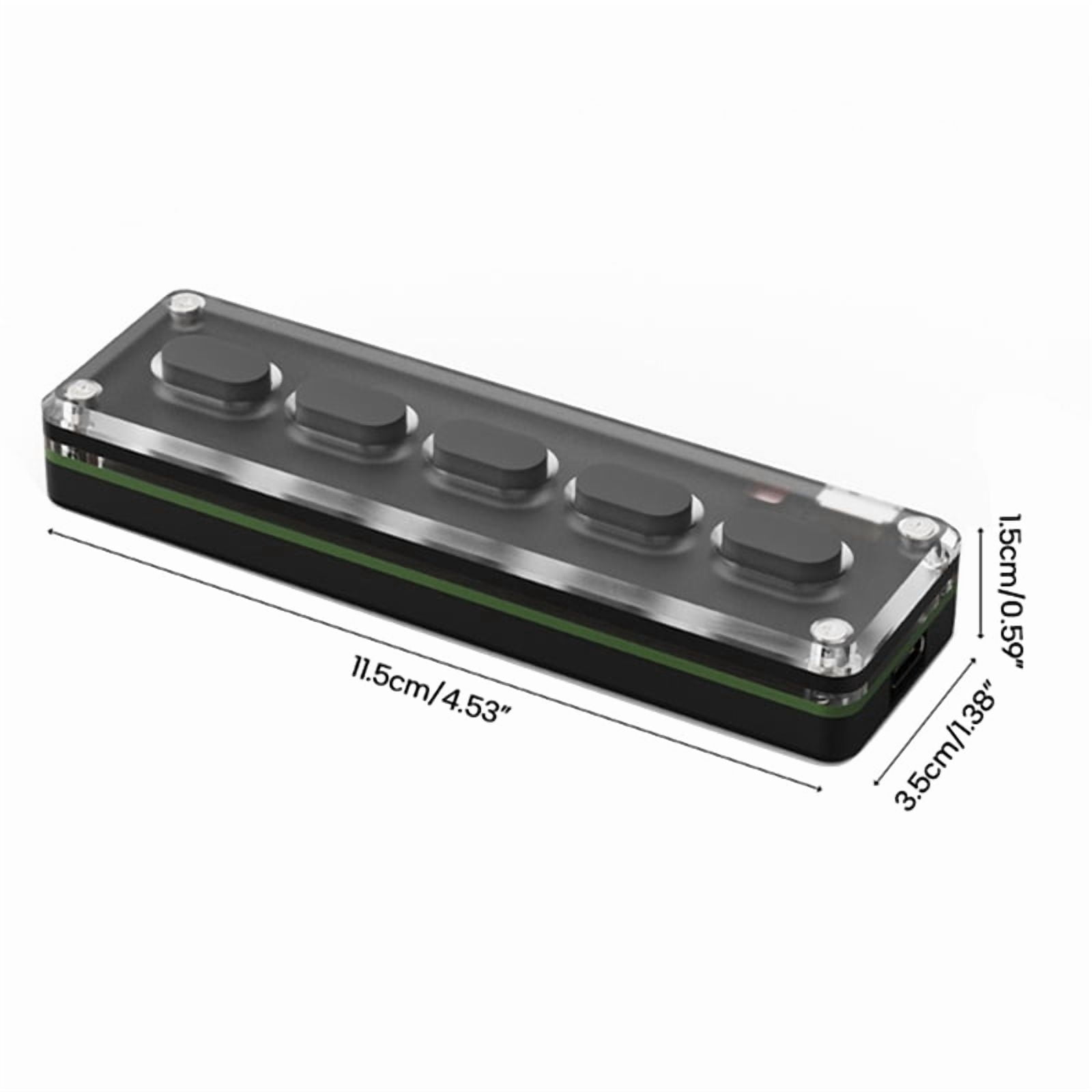 5 Keys Custom Keypad Macro Programmable Bluetooth-Compatible Keyboard Copy Paste RGB Button Gaming Mechanical Keyboard