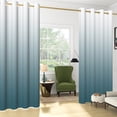 thumbnail image 3 of Nanqianyi Blue Ombre Blackout Curtains, Gradient Blue Grey Color Thermal Insulated Window Curtain for Living Room, Grommet Top Drapes (42W x 96L / 2 Panels Per Set), 3 of 7