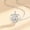 White Golden-white, variant on PULABO Elegant Vintage 925 Sterling Silver Heart Pendant Necklace with Synthetic Cubic Zirconia, 18K en Plated, Adjustable Chain, Sweet Peach Love Heart Design,